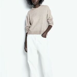 Beige Sweater with Pearl‎ Accents